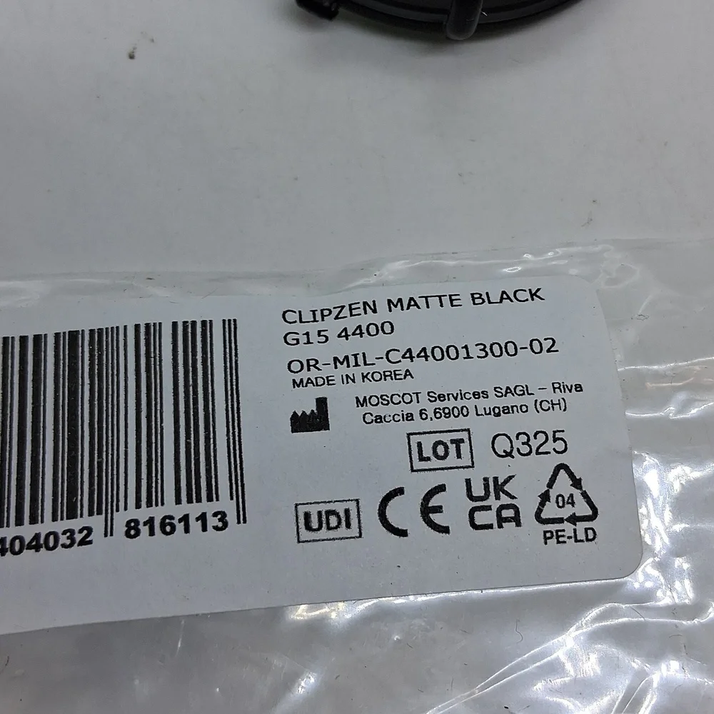 NWT Matte Black Clipzen G15 4400 Clip On Sunglass Frames